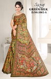 Green Silk 62 By Saroj Printed Moss Chiffon Sarees Wholesale Shop In Surat
